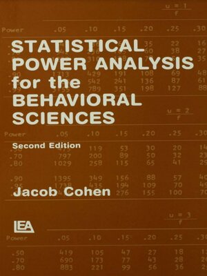 cover image of Statistical Power Analysis for the Social and Behavioral